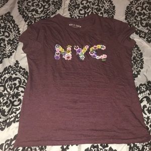 large, purple, aeropostale shirt